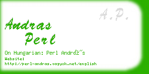 andras perl business card